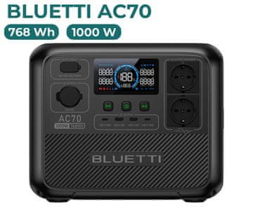 BLUETTI AC70 - vsestranska razširljiva baterija