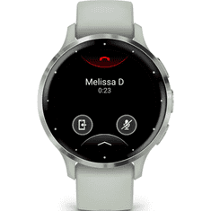 Garmin Pametni sat Venu 3S, srebrni / Sage Gray silikonski remen