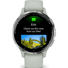 Garmin Pametni sat Venu 3S, srebrni / Sage Gray silikonski remen