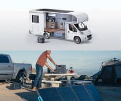 BLUETTI AC200L prijenosna stanica za punjenje, snaga 2400 W, baterija od 2048 Wh, BMS sustav, crna