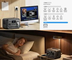 BLUETTI Prijenosna stanica za punjenje PREMIUM 30 V2, snaga 600 W, baterija od 288 Wh, BMS sustav, crna