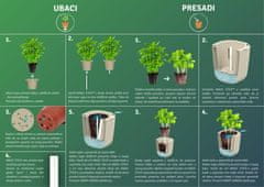 Smart Garden Aurelia Pro - samozalijevajuća tegla s LED lampom, Cement Grey