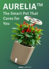 Smart Garden Aurelia Pro - samozalijevajuća tegla s LED lampom, Cement Grey