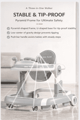 Tavalax Baby 3-u-1 dječja hodalica s edukativnim centrom za igru i pladnjem za hranjenje