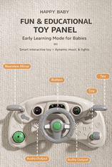 Tavalax Baby 3-u-1 dječja hodalica s edukativnim centrom za igru i pladnjem za hranjenje