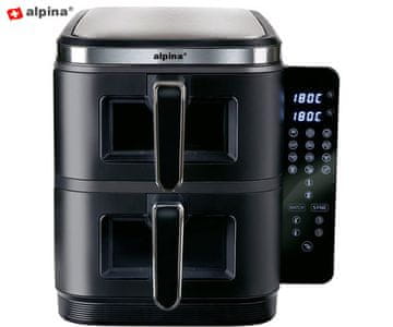 Alpina Dvostruka XXL friteza na vrući zrak, 11 l, 2800 W, crna