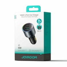 Joyroom punjač automobilski 12V 24V 145W PD QC TipA TipC crni JR-CCN07
