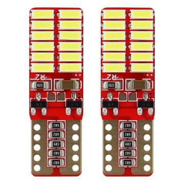 slomart AMiO LED žarulja T10 W5W Canbus 24xSMD 4014 White (12-24V)
