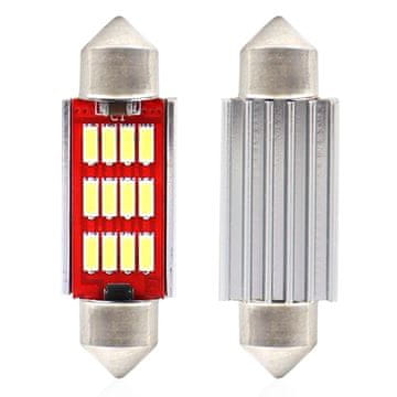 slomart AMiO LED žarulja C5W Canbus 12xSMD 4014 Festoon 39mm White (12-24V)