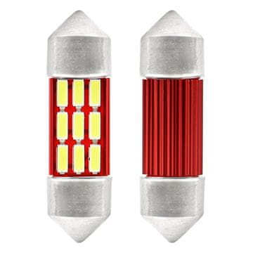 slomart LED žarulja AMiO CANBUS Festoon C5W (31mm), bijela, 12V/24V, 12x SMD 4014