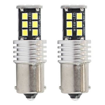 slomart LED žarulja AMiO CANBUS 1156 P21W (BA15S), bijela, 12V/24V, 15x SMD 2835