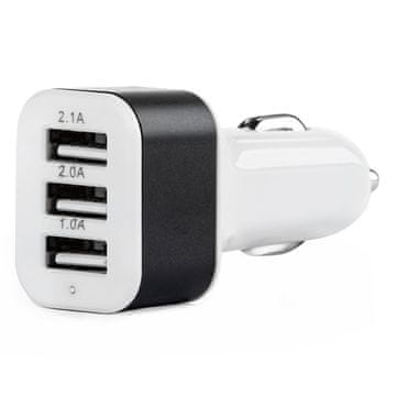 AMIO Auto punjač 3x USB bijeli PCH-03 -01027