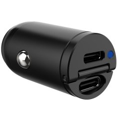 CELLY Auto punjač Mini 2xUSB-C PD 30W