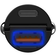 CELLY Auto punjač Mini 1xUSB-C PD 1xUSB 30W