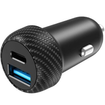 CELLY Auto punjač 1xUSB-C PD 1xUSB-A 35W