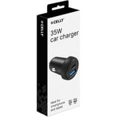 CELLY Auto punjač 1xUSB-C PD 1xUSB-A 35W
