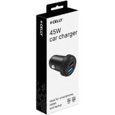 CELLY Auto punjač 1xUSB-C PD 1xUSB-A 45W