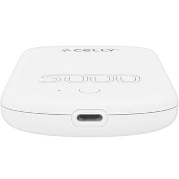 CELLY PowerBank 10W MagSafe bežično punjenje 5000mAh bijela
