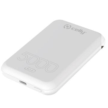 CELLY PowerBank 15W MagSafe bežično punjenje 5000mAh bijela