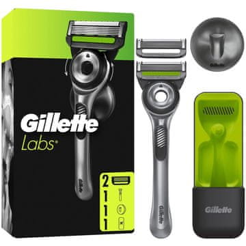 Gillette Muški brijač s piling trakom 2 oštrice magnetski stalak putna torbica