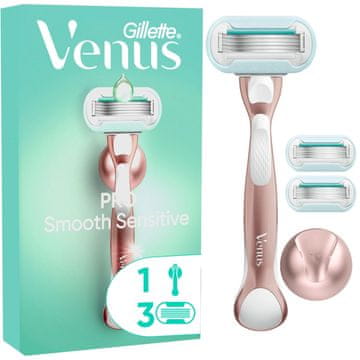 Gillette Ženski brijač za osjetljivu kožu 3 oštrice držač za tuširanje