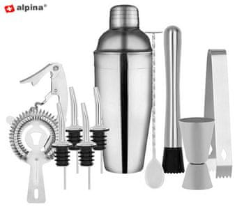 Alpina set za koktele, nehrđajući čelik, 14 dijelova