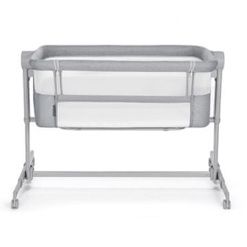 Kinderkraft Nestee Up 2 dječji krevetić 2u1, sivi