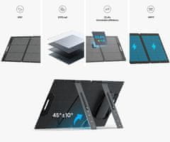 BLUETTI PV100 prijenosni solarni panel, 100 W, IP67, MC4, crni