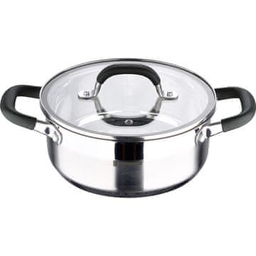 Bergner Kaserola od nehrđajućeg čelika s poklopcem MIDNIGHT 20 cm 2,3 litre
