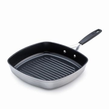 Masterpro SMART tava za roštilj s neprijanjajućim premazom, 28 x 28 cm, srebrna