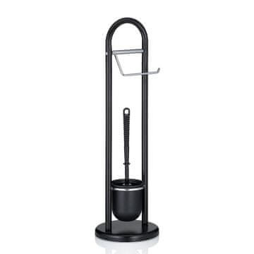 Kela Fabio WC set, crni 19x65 cm
