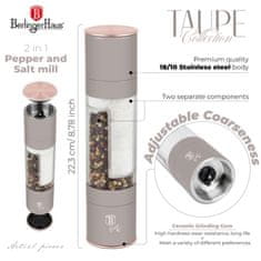 Berlingerhaus Taupe Collection dvostruki mlin za papar i sol