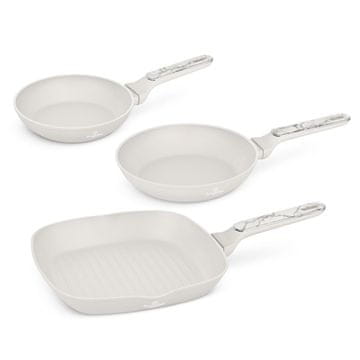 Berlingerhaus Set od tri tave s titanijskim premazom - Sahara Marble kolekcija