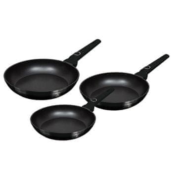 Berlingerhaus Set od 3 tave s titanskim premazom, crna Vantage kolekcija