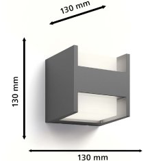 Philips Zidna lampa ultra učinkovita LED 2x3,8W 800lm antracit