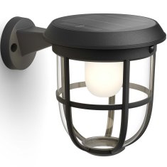 Philips Zidna solarna lampa Radii Ultra učinkovita LED 250lm crna