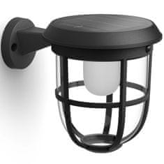 Philips Zidna solarna lampa Radii Ultra učinkovita LED 250lm crna