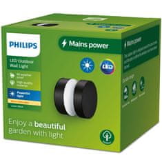 Philips LED zidna svjetiljka Nehrđajući čelik Crna IP44 Topla 6W 600lm