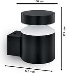 Philips LED zidna svjetiljka Up Nehrđajući čelik Crna IP44 Topla 6W 600lm