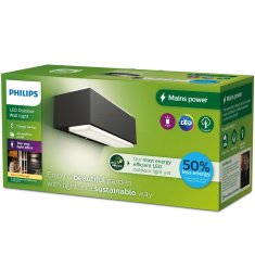 Philips Zidna svjetiljka Ultra učinkovita LED 3,8 W 800 lm antracit