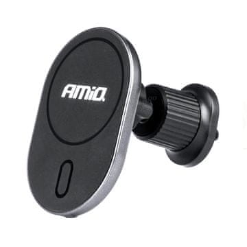 AMIO Držač za telefon u automobilu s induktivnim punačem za ventilacijsku mrežu My Mag 15W AMIO-03769