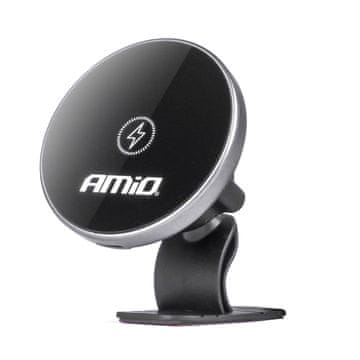 AMIO Držač za telefon u automobilu s induktivnim punačem na armaturnu ploču my mag 15w amio-03774