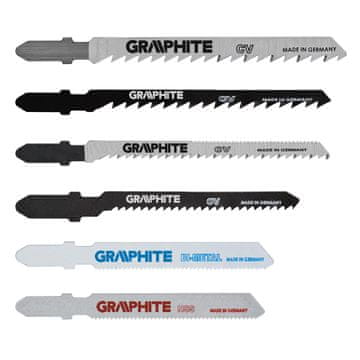 Graphite Brzeszczoty do wyrzynarki, uchwyt typu T, 6 szt.