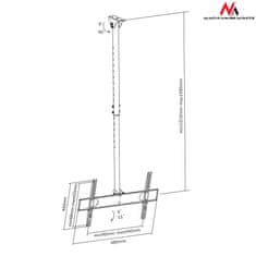 slomart Maclean Nosač stropni MC-631, za TV 32-65", max VESA 400x400, 50kg