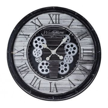 SEGNALE Zidni sat KO-KL5000100cern Zidni sat s otvorenim mehanizmom crne boje
