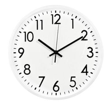 Zidni sat KO-837000110bila Zidni sat plastični 30 cm bijeli okvir