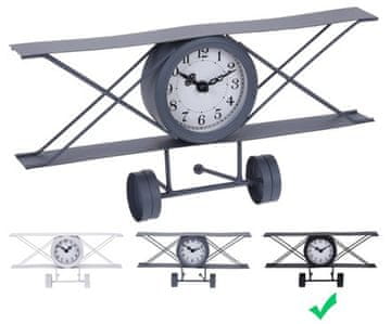 SEGNALE Stolni sat KO-HZ1911500cern Dizajnerski stolni sat AIRPLANE 30 cm crni