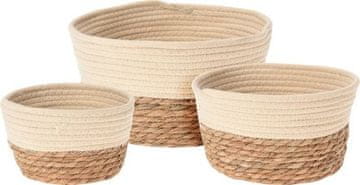 ProGarden Poklopac za cvjetne posude KO-MA1000420 Set od 3 navlaka za cvjetne posude pletenih MARINA