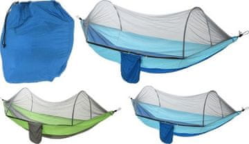 ProGarden Viseća mreža s mrežom od komaraca KO-X39500560 plava viseća mreža s mrežom protiv komaraca 140 x 260 cm plava