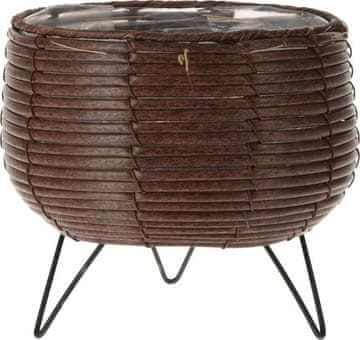 ProGarden Lonac za cvijeće KO-430001110 Pletena saksija za cvijeće na nogama 20,5 x 19,5 cm smeđa